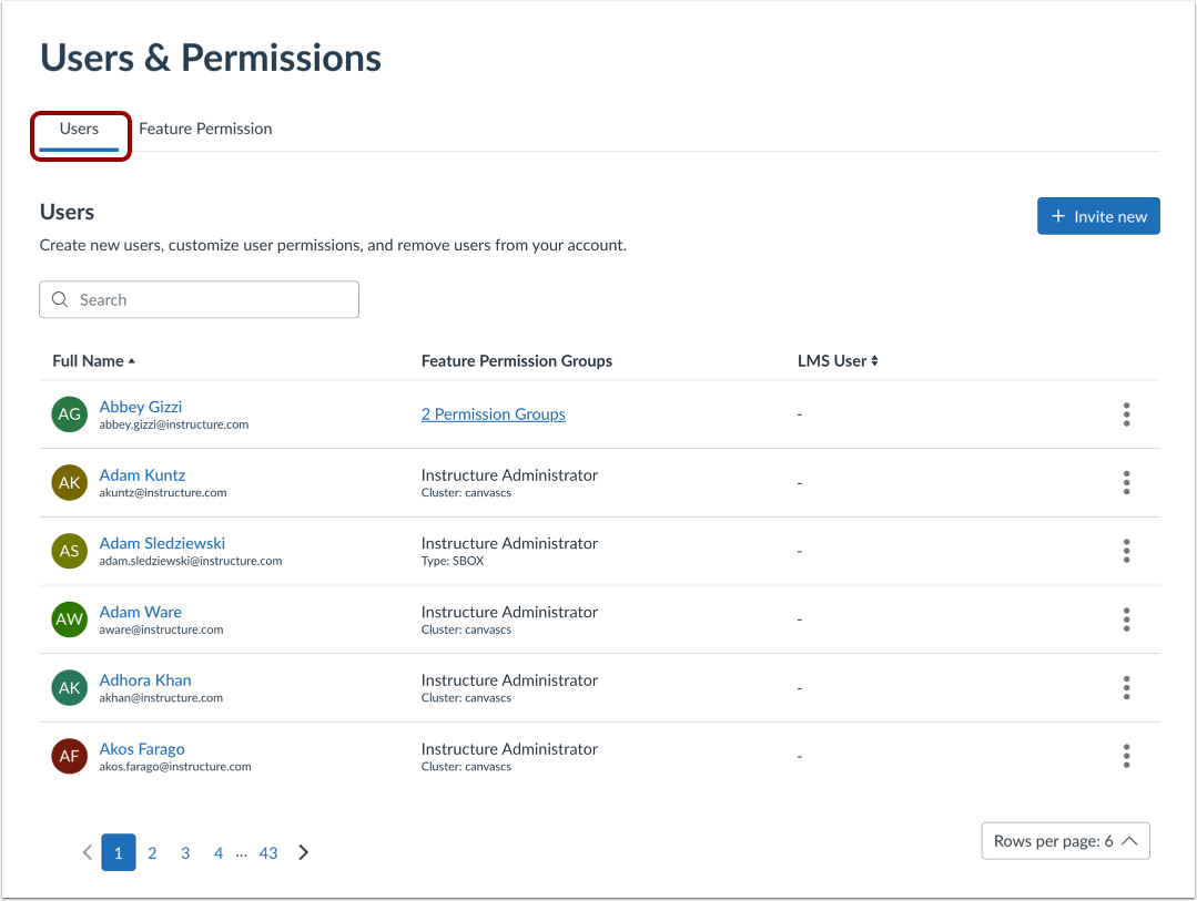 View Users and Permissions