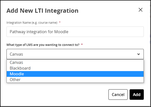 add intergration button