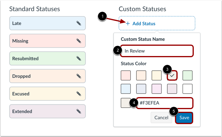 Create Custom Status
