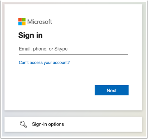 Log In to Microsoft