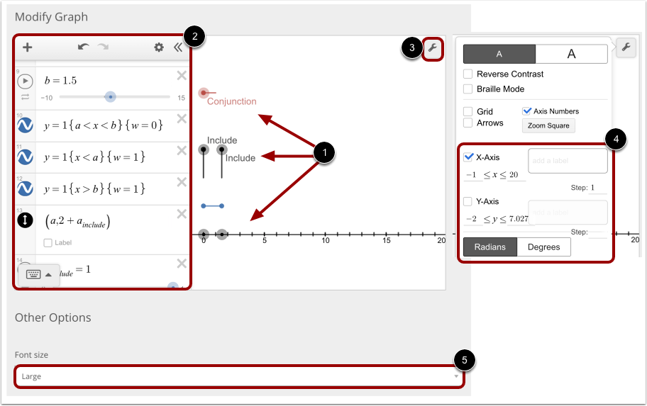 Modify Graph and More Options