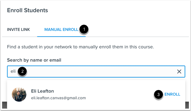 Manually Enroll Student