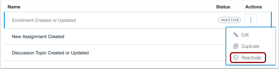 Reactivate Data Stream