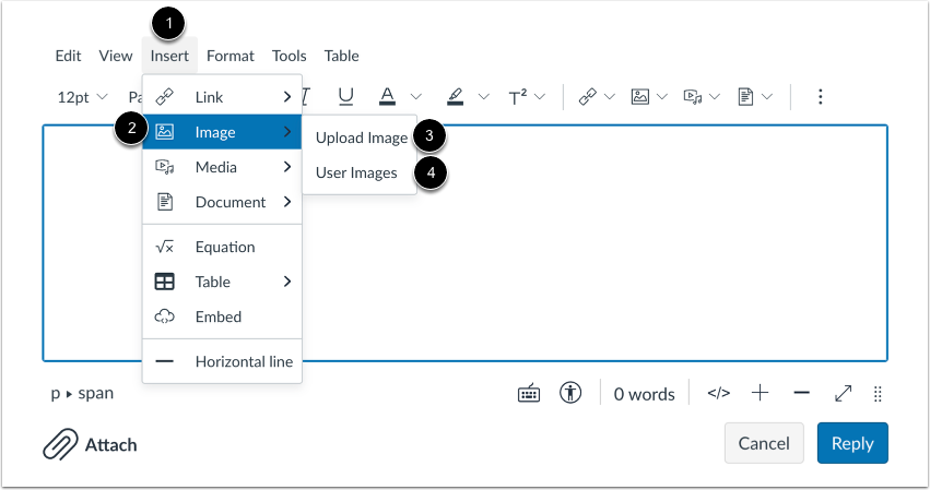 Add Image from Menubar
