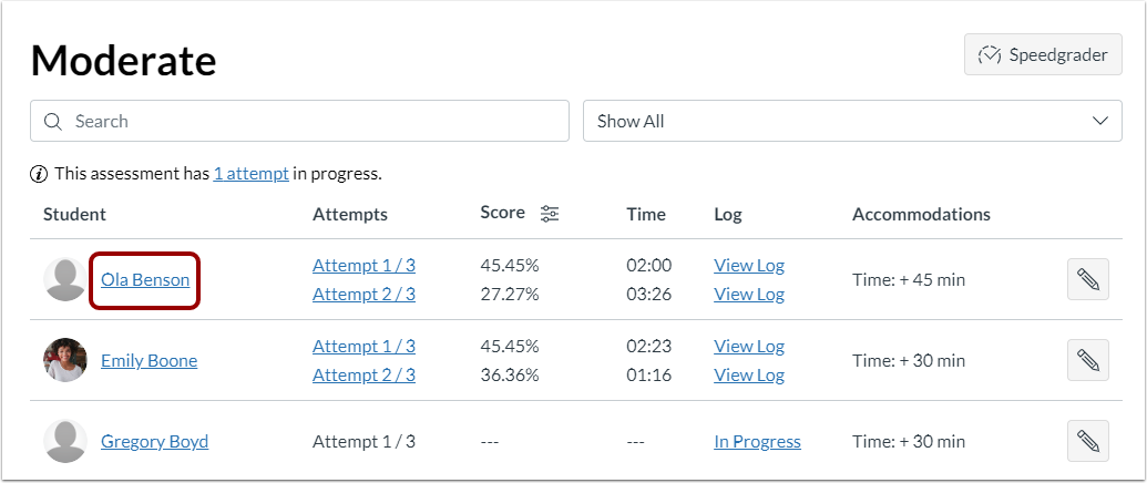 Open Accommodation Settings