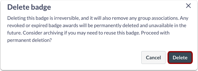 Delete Badge