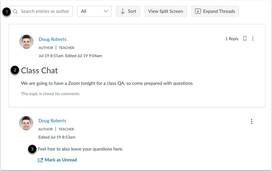 View Individual Announcement