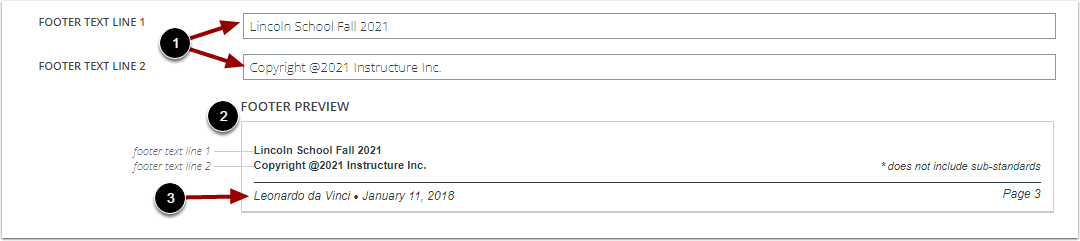 Enter Optional Footer