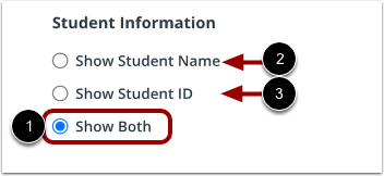 Select Displayed Student Information