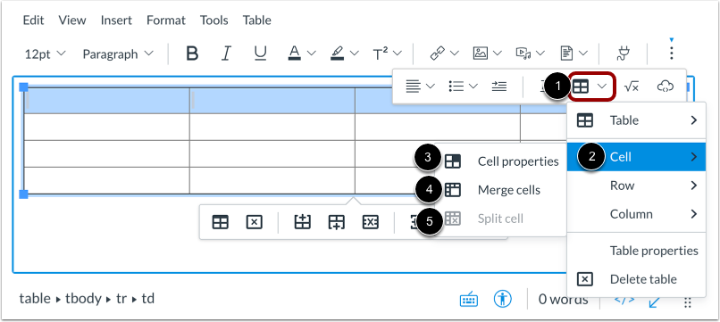 View Cell Format Options