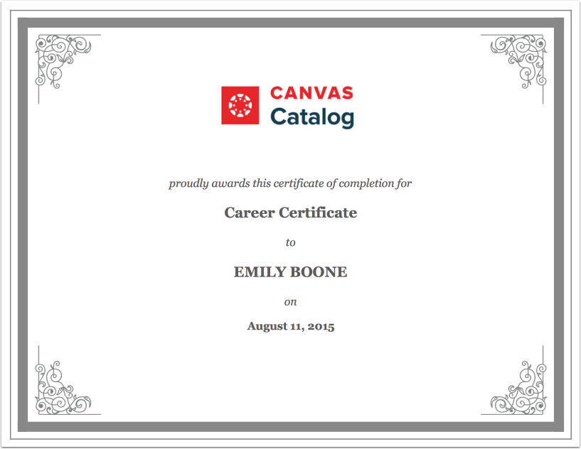 Custom Course and Program Certificates