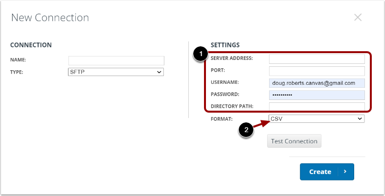 Enter Settings Details