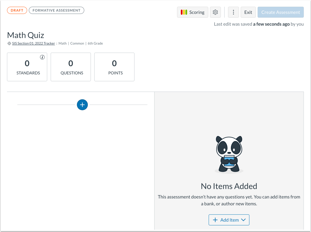 View Assessment Builder