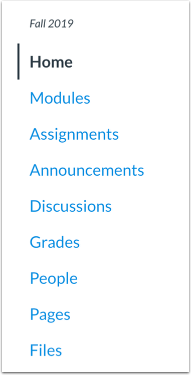 View Course Navigation