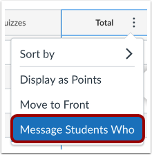 Message Students Who