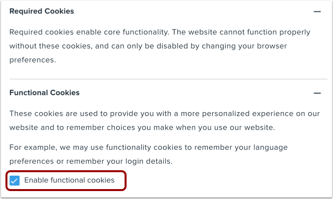 Edit Cookie Settings