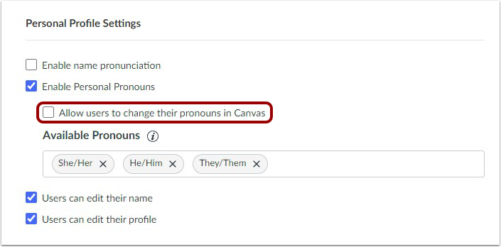 Add Pronoun Option