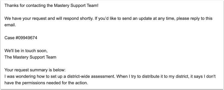 View Confirmation Email Message