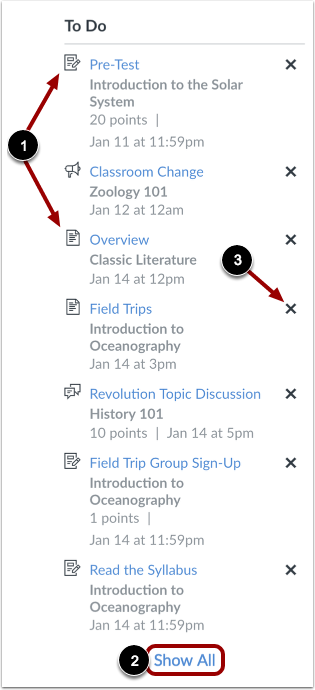 Manage Sidebar Items