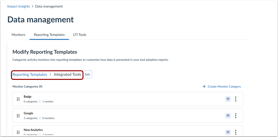 Ally Integration Reporting Templates