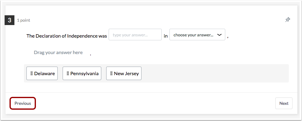 View Previoius Question