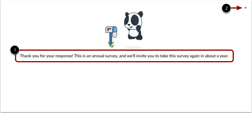 View Submission Confirmation Window