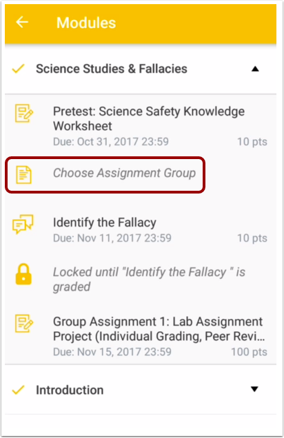 Choose Assignment Group