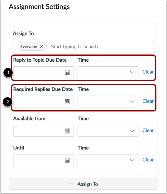 Add Checkpoint Due Dates