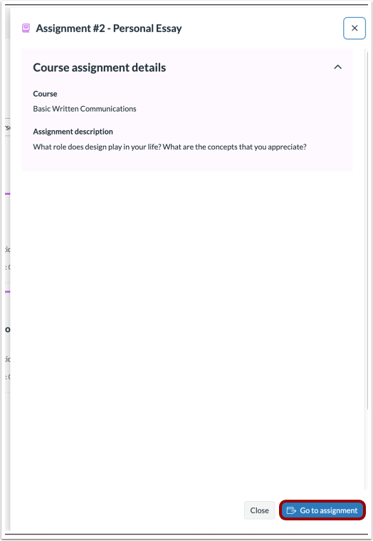 View Assignment Details