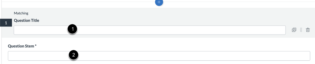 Add Question Title and Stem
