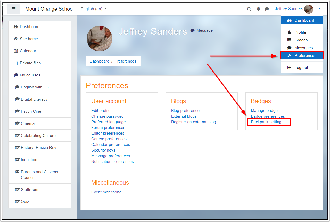How to Connect Badgr as your external backpack
