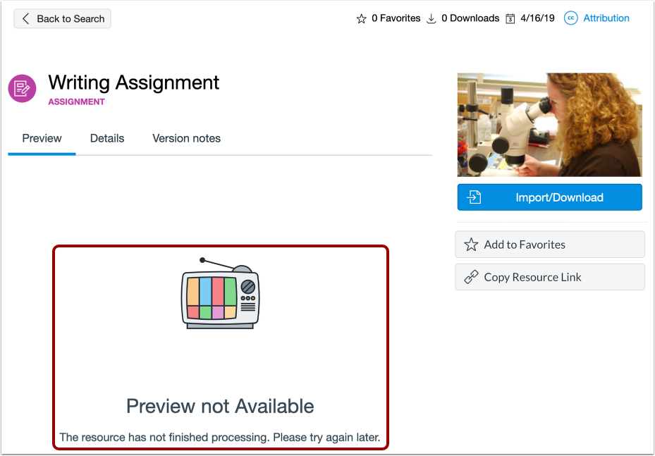 View Updated Resource