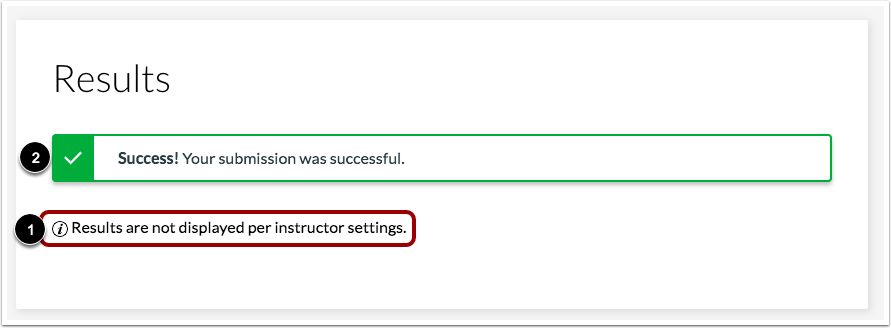 View Results Restriction Message