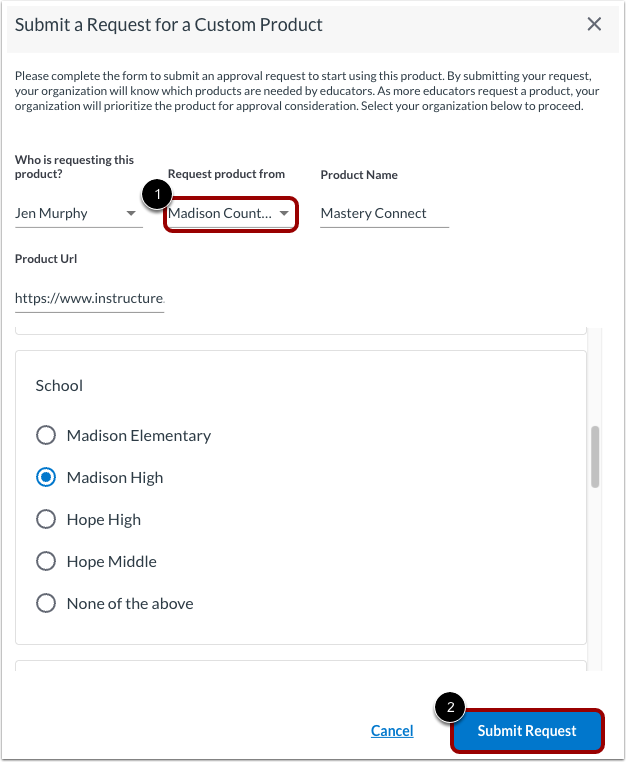 Submit Custom Request