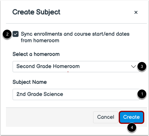 Create Subject