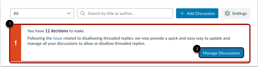View Manage Threaded Replies