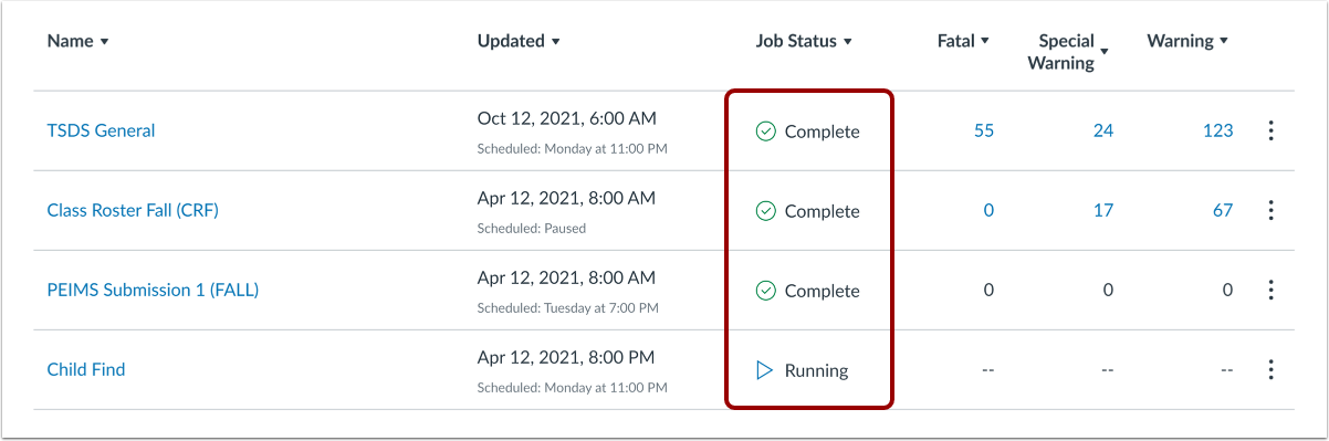View Validation Status