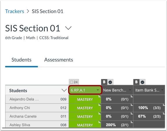 Opening Performance Grader from Tracker