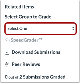 Select Group to Grade