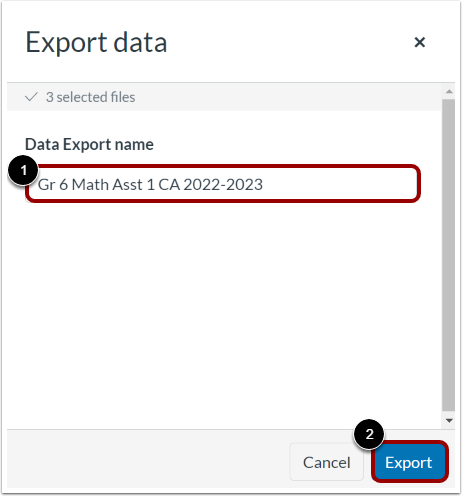 Create Data Export File