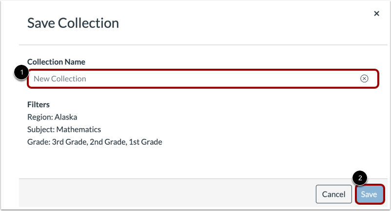 Save Collection Name
