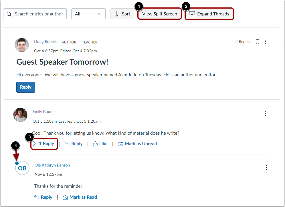 Expand Threaded Replies