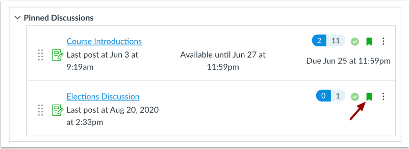 Unsubscribe on Discussion Index Page