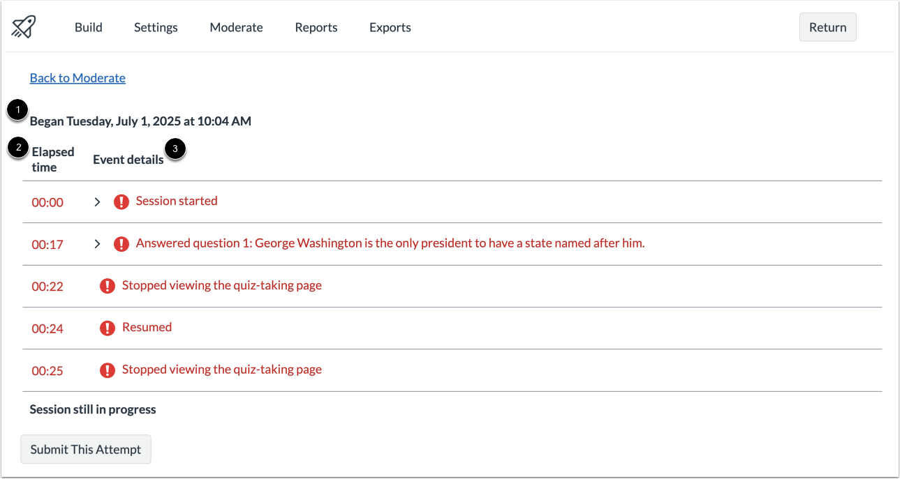 View Multiple Sessions Details