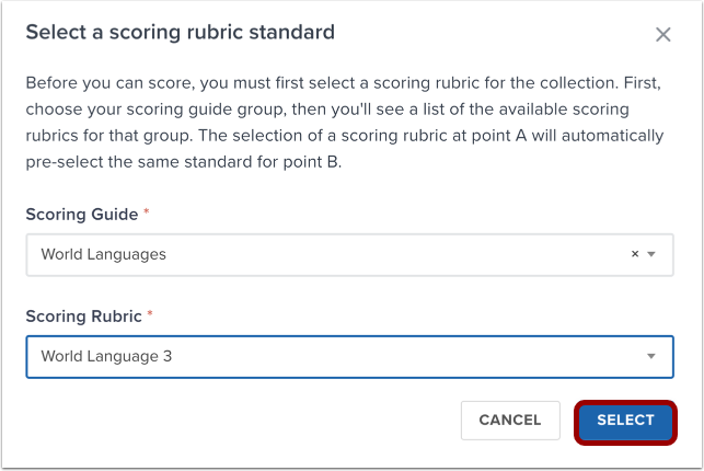 Select Scoring Details