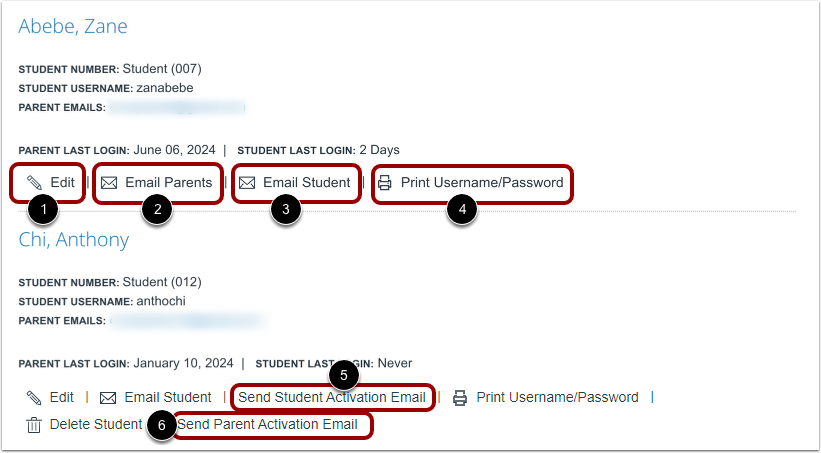 View Account Management Options