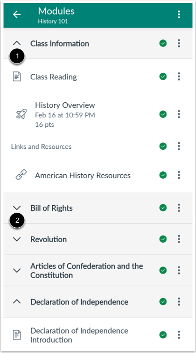 Collapse or Expand Modules