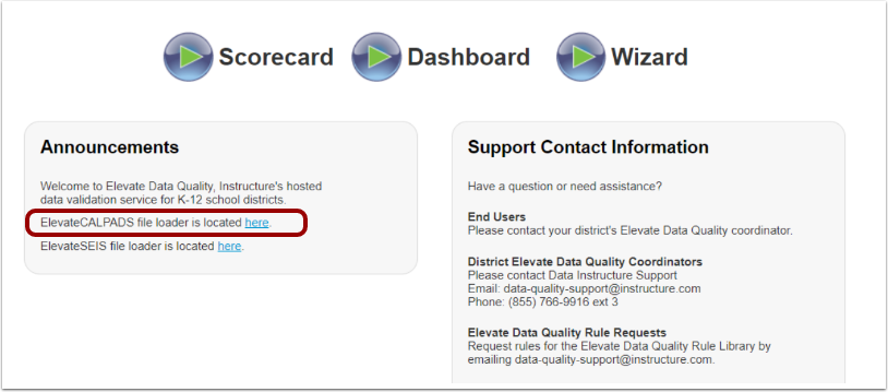 Click the Link to the File Loader