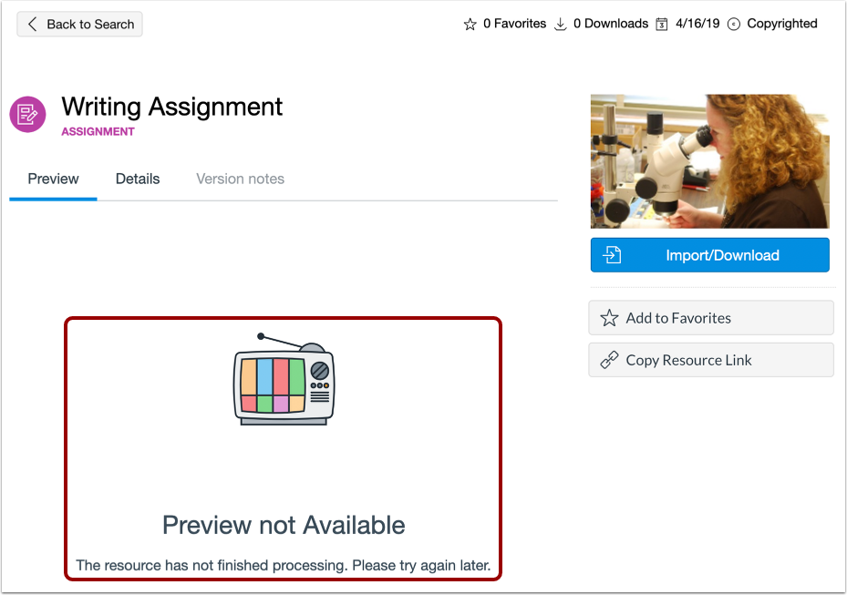 View Shared Resource