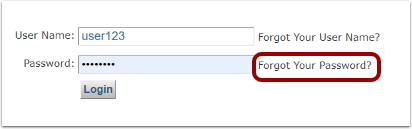 Open Forgot Your Password